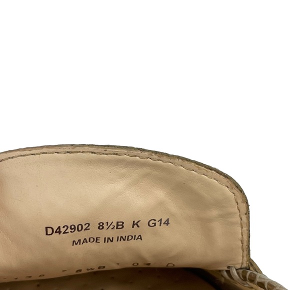 Cole Haan driving Loafers Shoes metallic gold Sz 8.5 - Picture 4 of 8